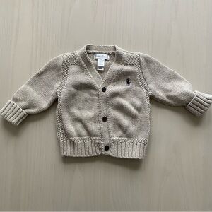 Ralph Lauren Baby Boy Heather Grey Cardigan